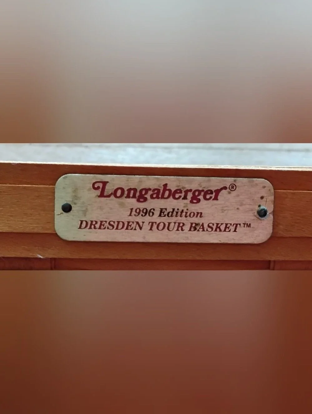 Longaberger Signed 1996 Edition Dresden Tour Basket DWB Ginny Jerry Judy Wendy